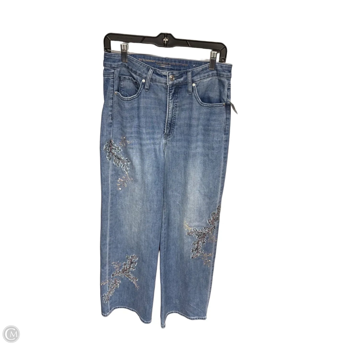 Jeans Wide Leg By Chicos In Blue Denim, Size: 6