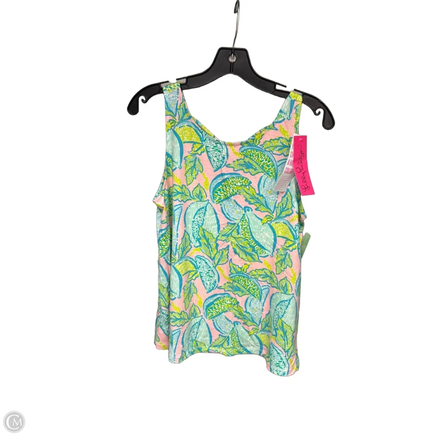 Tank Top By Lilly Pulitzer In Green & Pink, Size: S