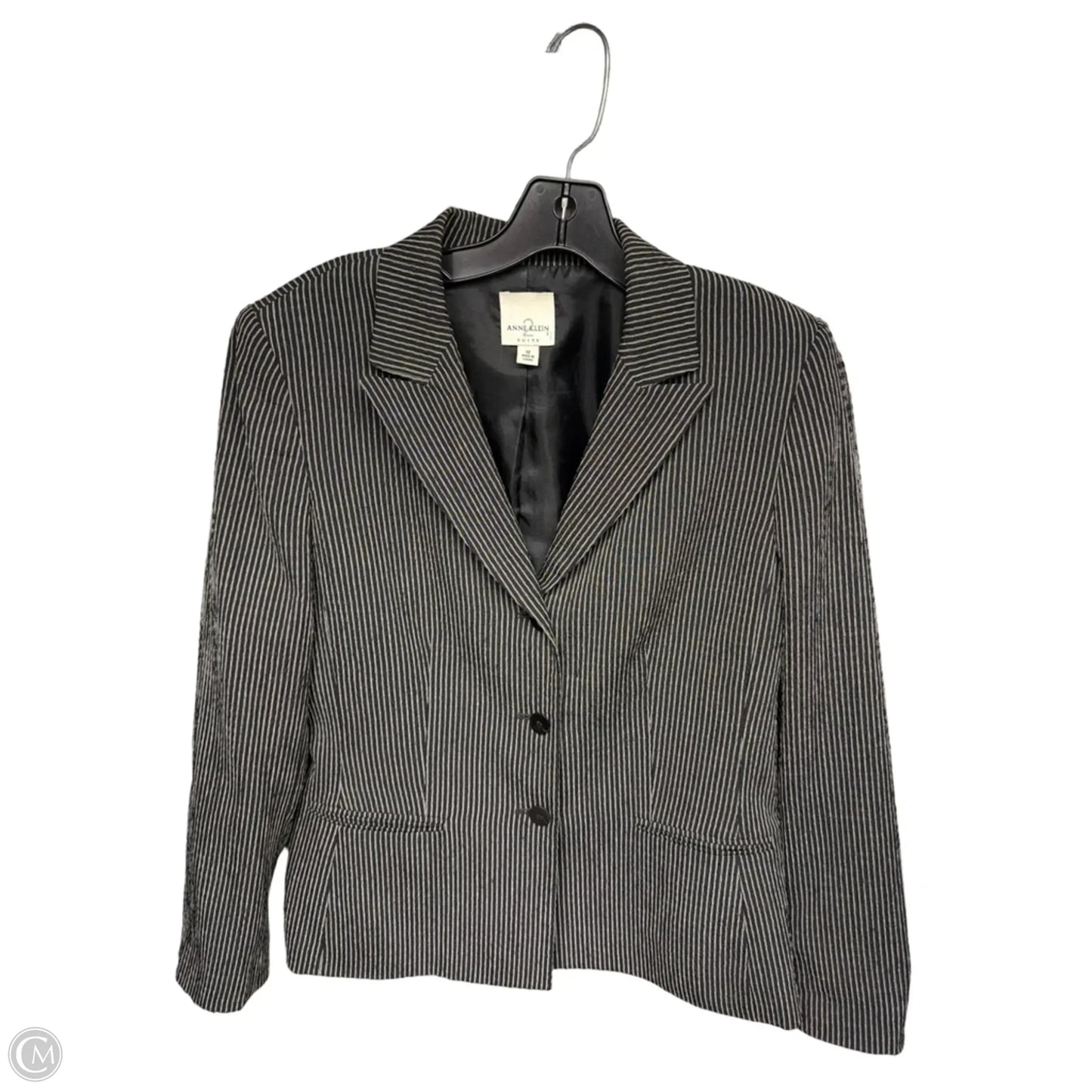 Blazer By Anne Klein In Striped Pattern, Size: 12