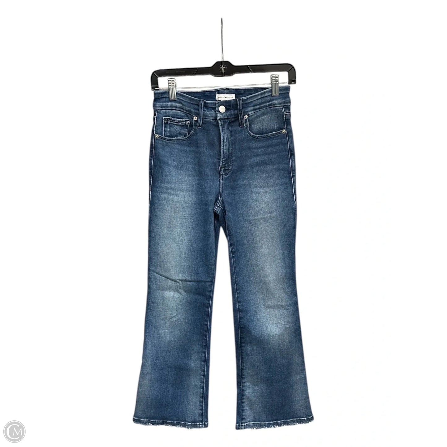 Jeans Flared By Good American In Blue Denim, Size: 2