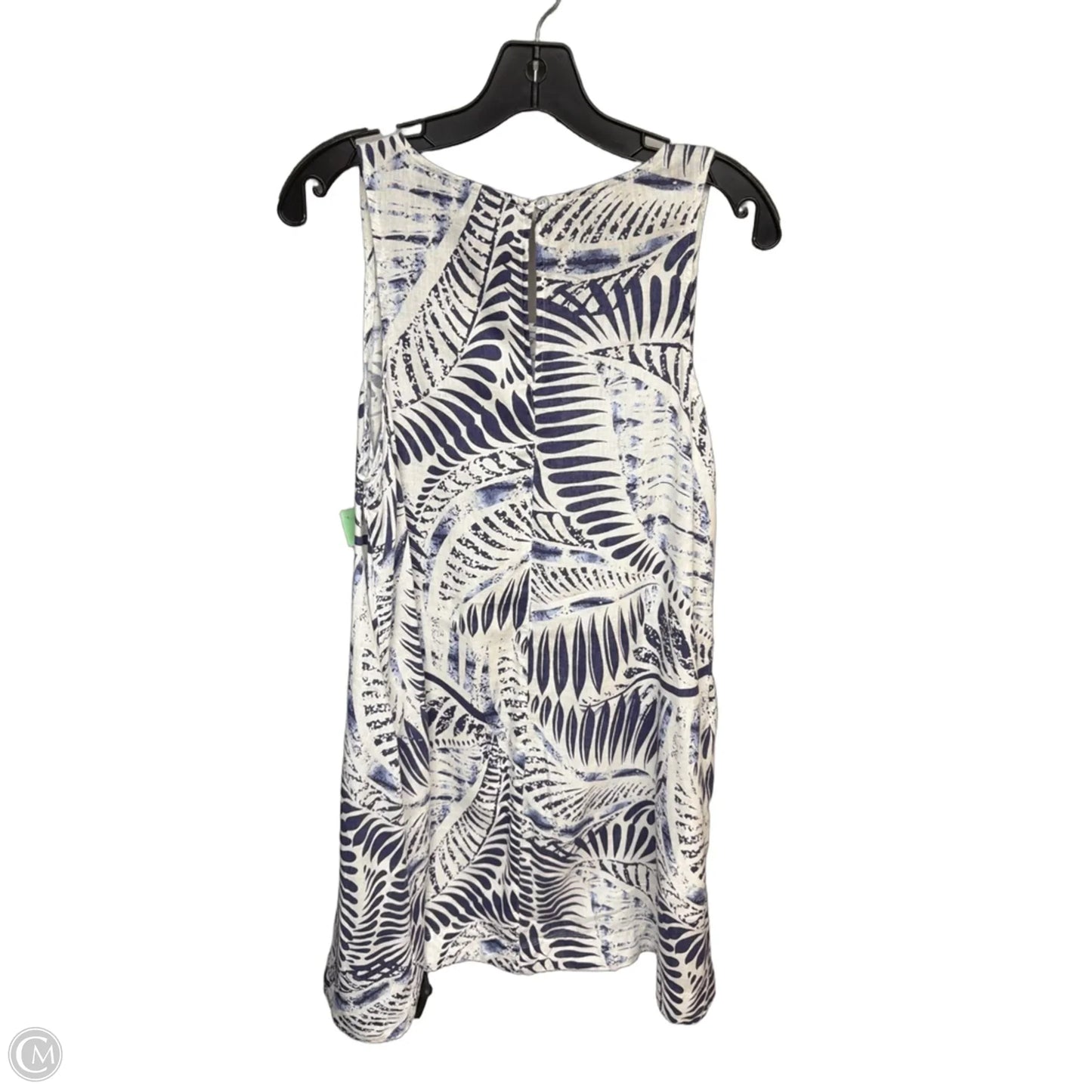 Dress Casual Midi By Tahari In Blue & White, Size: M