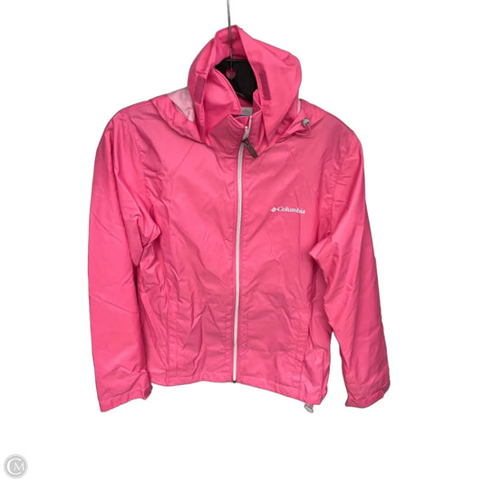 Jacket Windbreaker By Columbia In Pink, Size: S