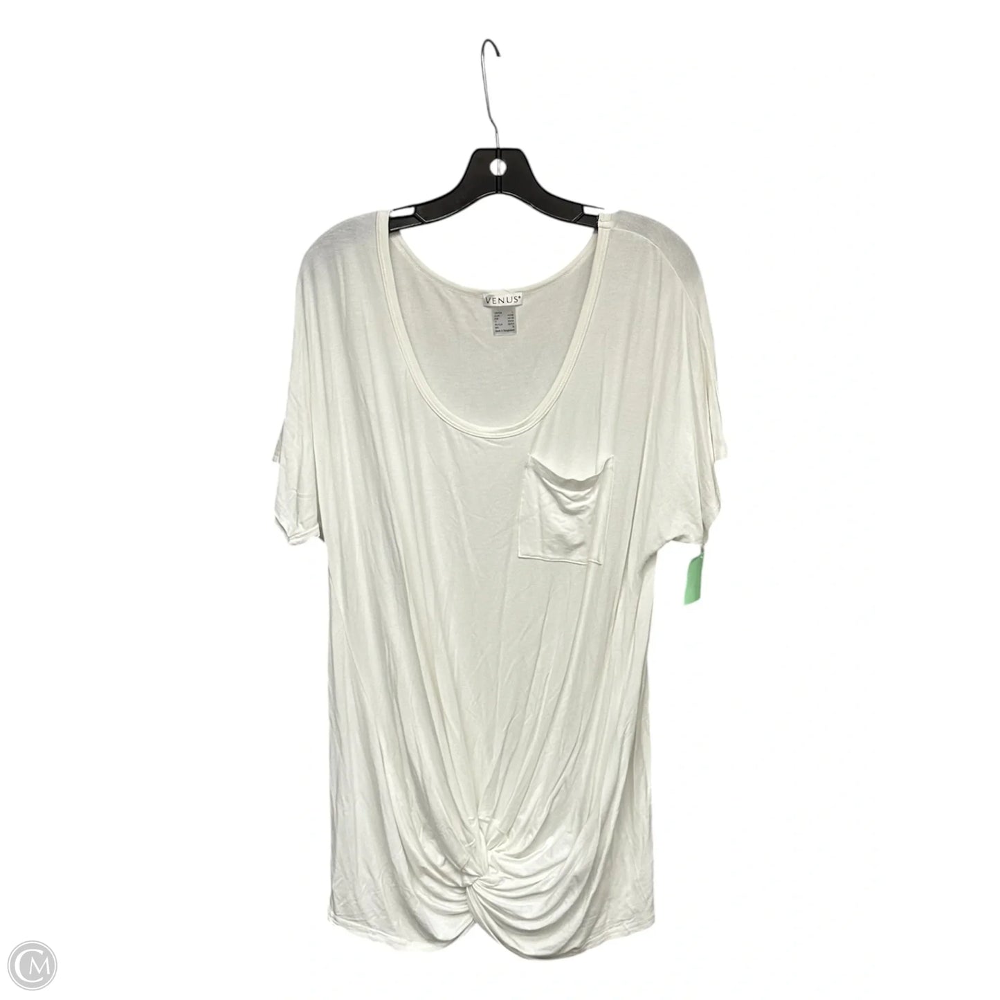 Tunic Short Sleeve By Venus In White, Size: L