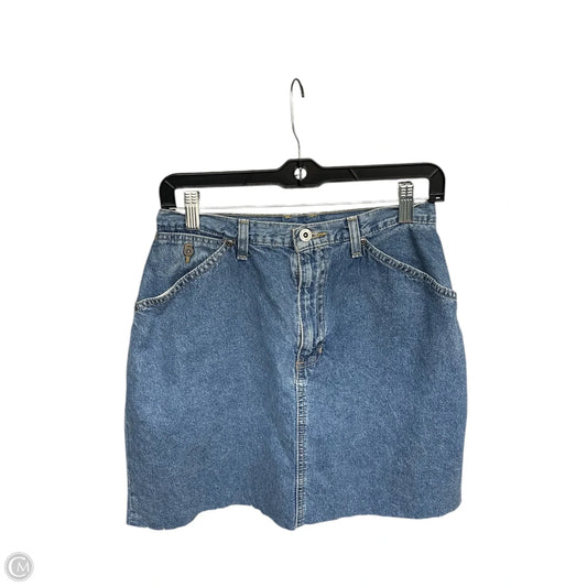 Skirt Midi By Liz Claiborne In Blue Denim, Size: 8