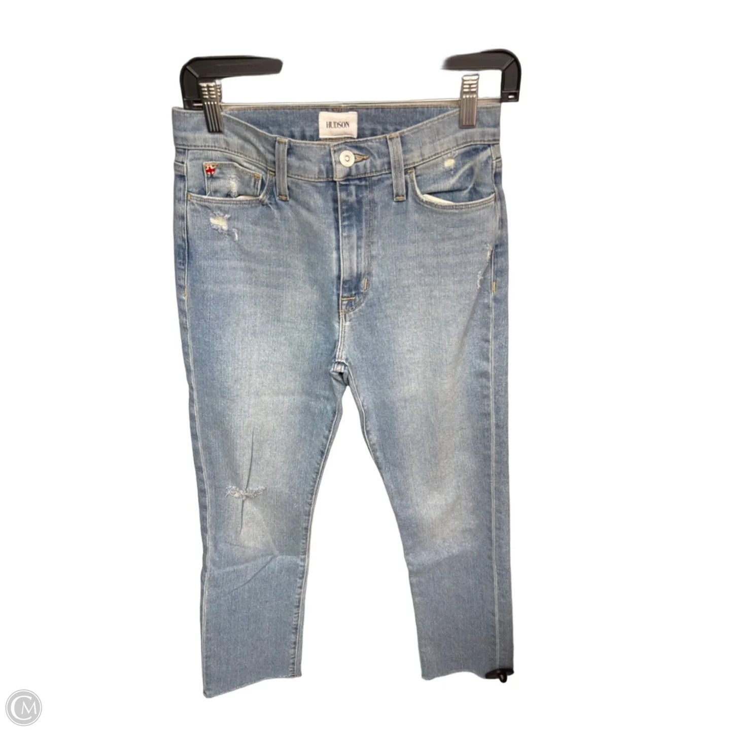 Jeans Straight By Hudson In Blue Denim, Size: 26