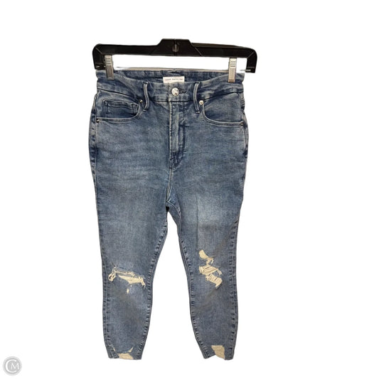Jeans Skinny By Good American In Blue Denim, Size: 4