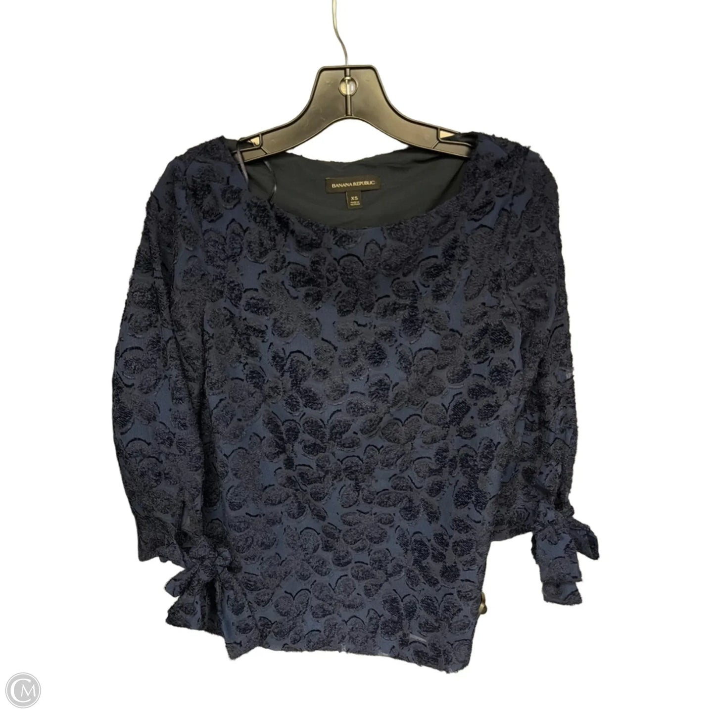 Top 3/4 Sleeve By Banana Republic In Navy, Size: Xs