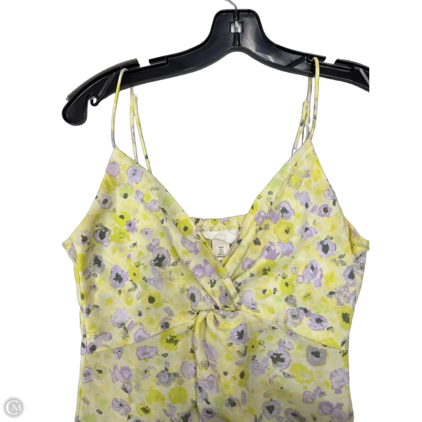 Dress Casual Midi By H&m In Purple & Yellow, Size: S