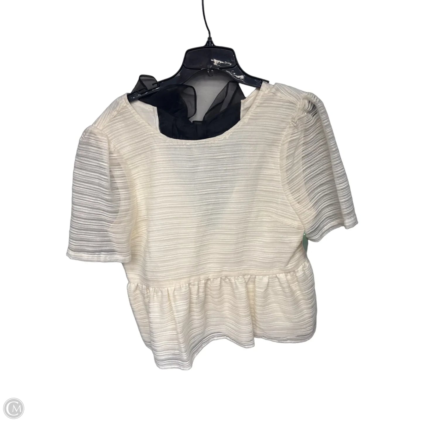 Blouse Short Sleeve By Sunday In Brooklyn In Black & Cream, Size: L