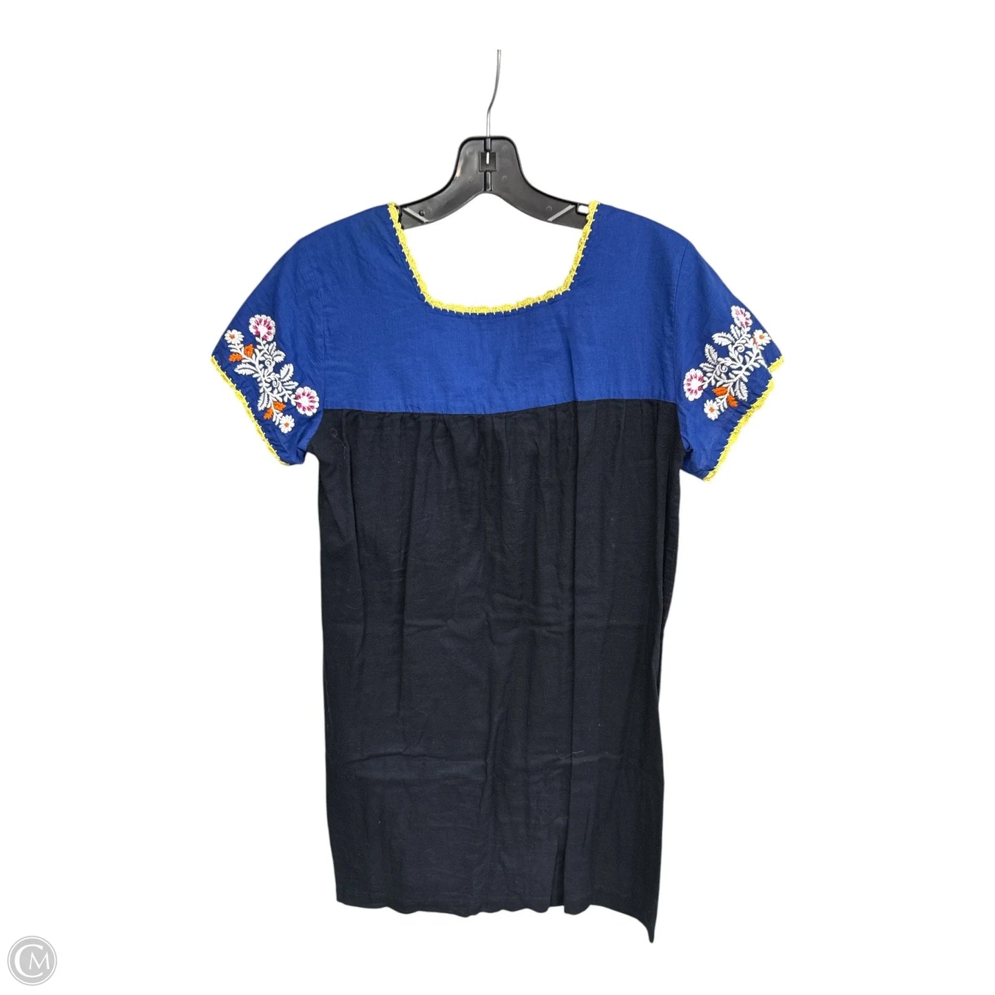 Dress Casual Midi By Cma In Black & Blue, Size: Xs