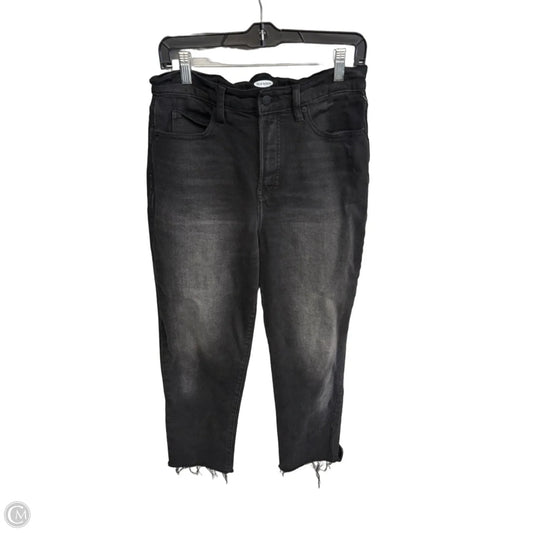 Jeans Straight By Old Navy In Black Denim, Size: 8