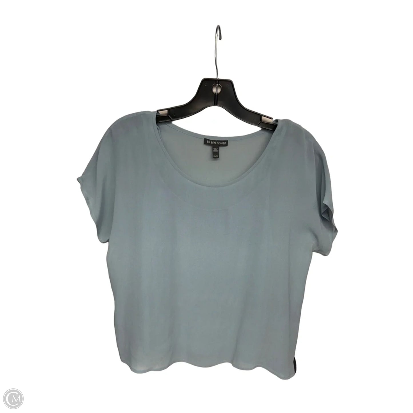 Top Short Sleeve By Eileen Fisher In Grey, Size: Xs