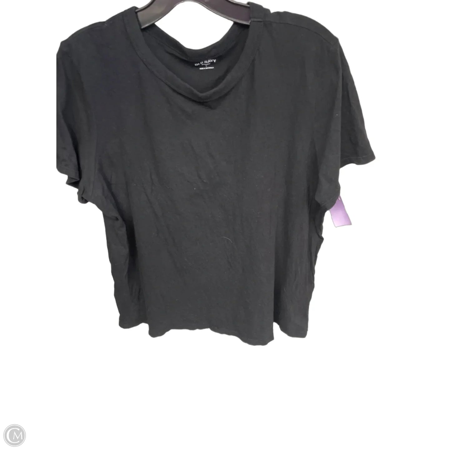Top Short Sleeve Basic By Old Navy In Black, Size: L
