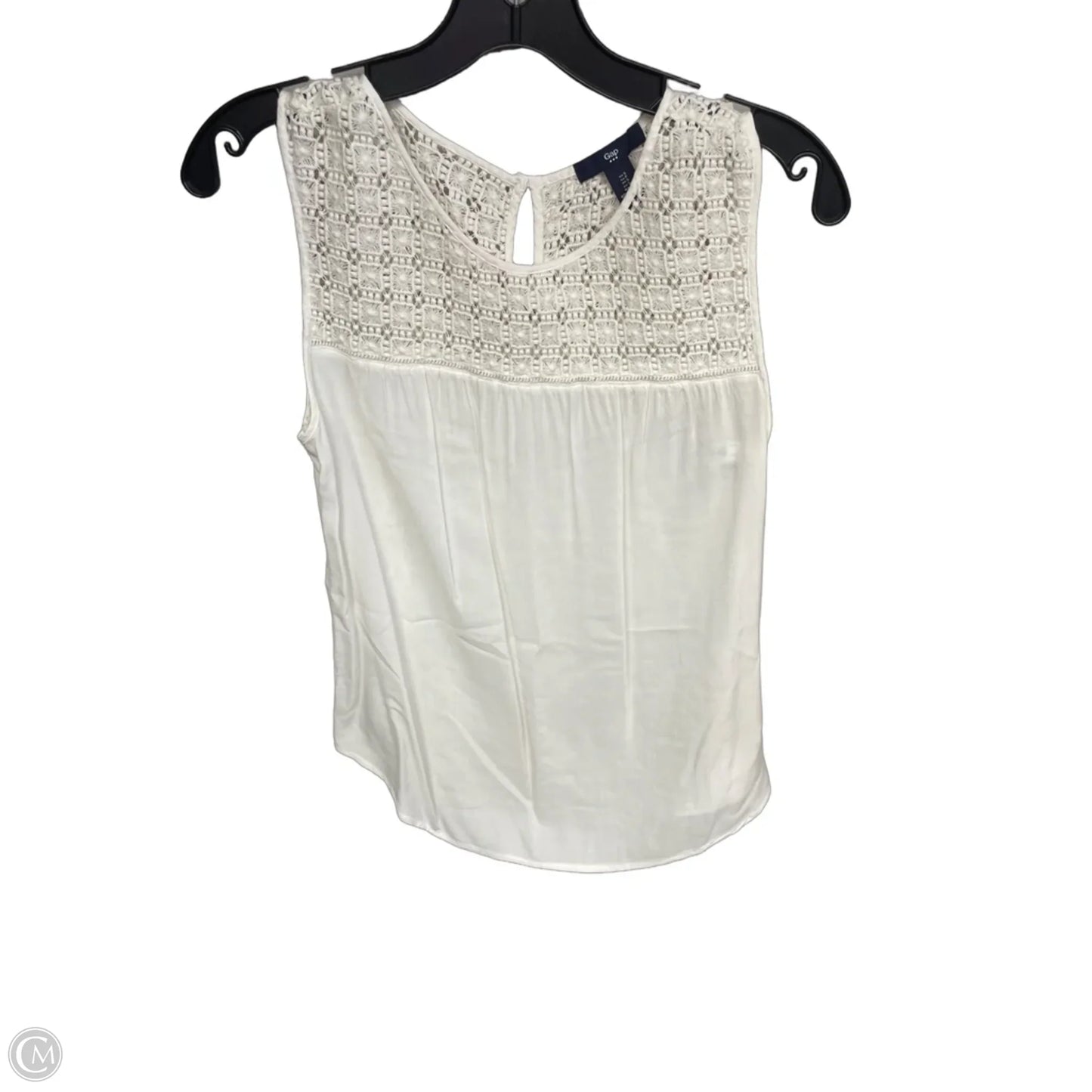 Top Sleeveless By Gap In White, Size: S