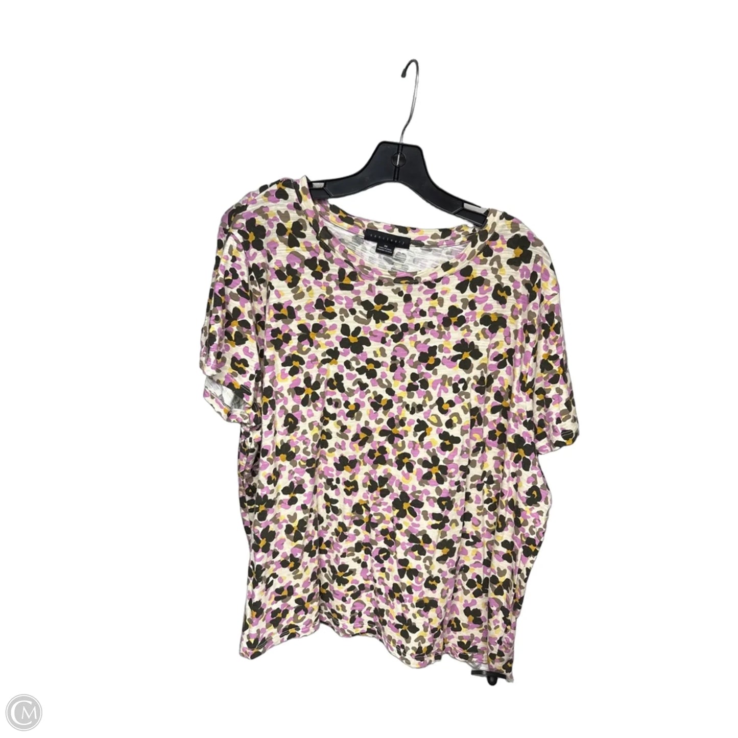 Top Short Sleeve Basic By Sanctuary In Pink & Yellow, Size: 3x