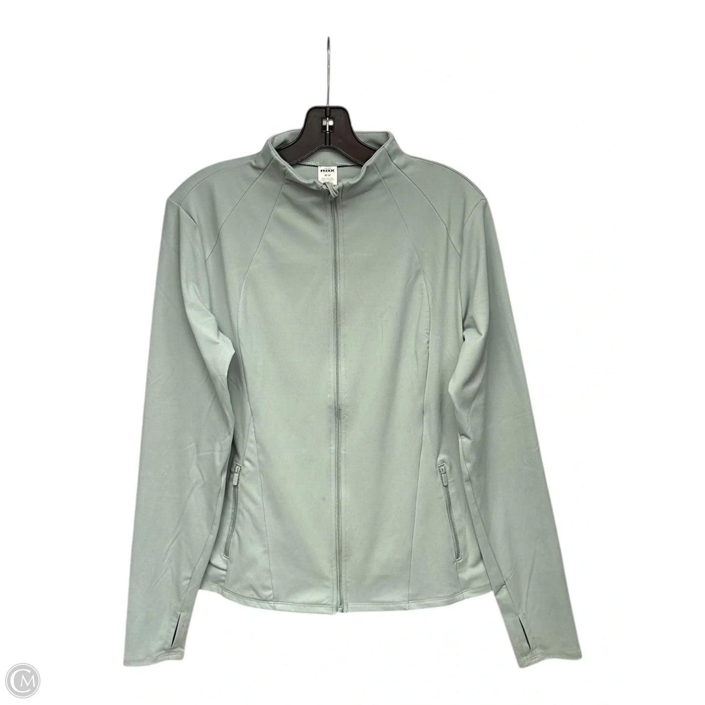 Athletic Jacket By Rbx In Green, Size: M