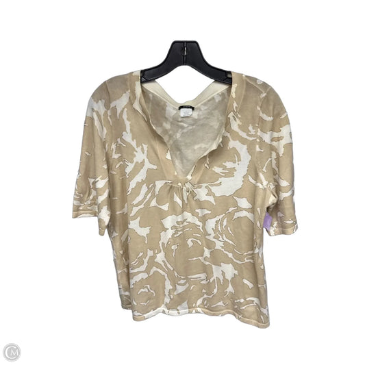 Top Short Sleeve By J. Crew In Tan, Size: L