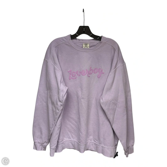 Sweatshirt Crewneck By Clothes Mentor In Purple, Size: Xl