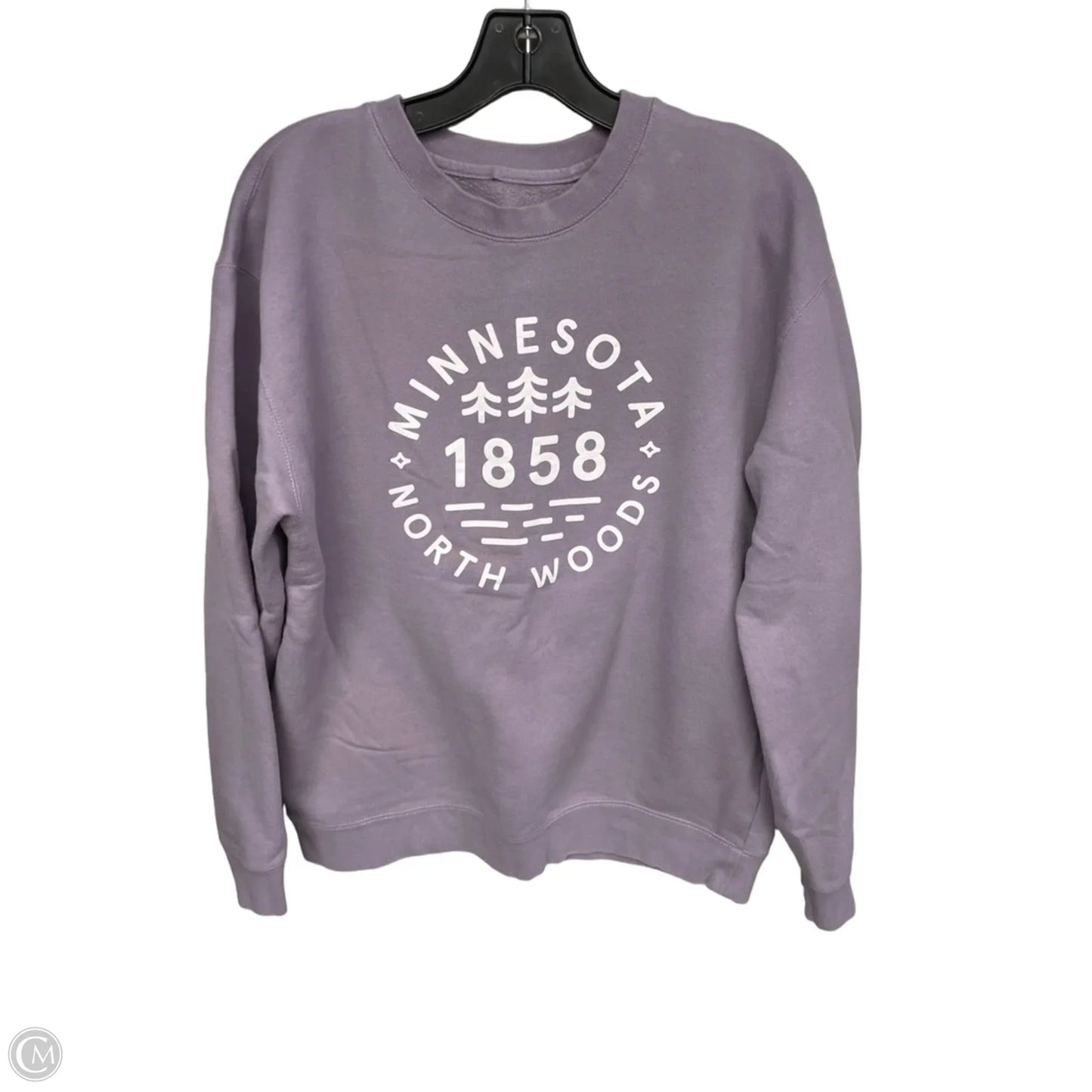 Sweatshirt Crewneck By Clothes Mentor In Purple, Size: M