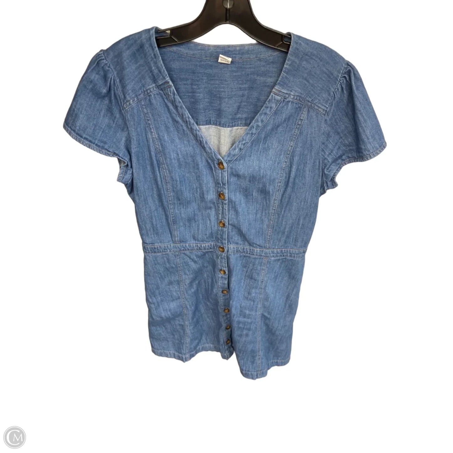 Dress Casual Midi By Old Navy In Blue Denim, Size: L