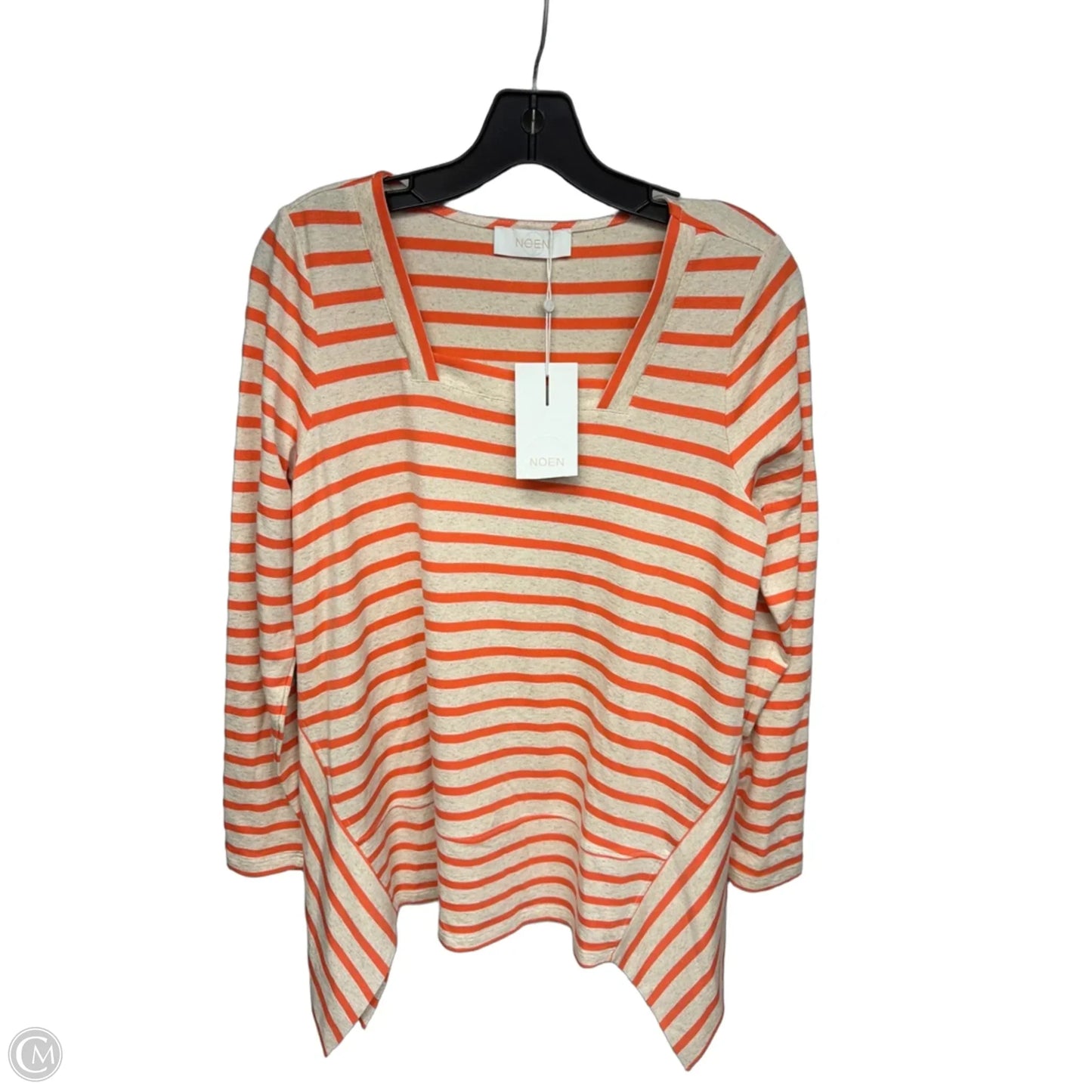 Tunic 3/4 Sleeve By Cmc In Orange & Tan, Size: S
