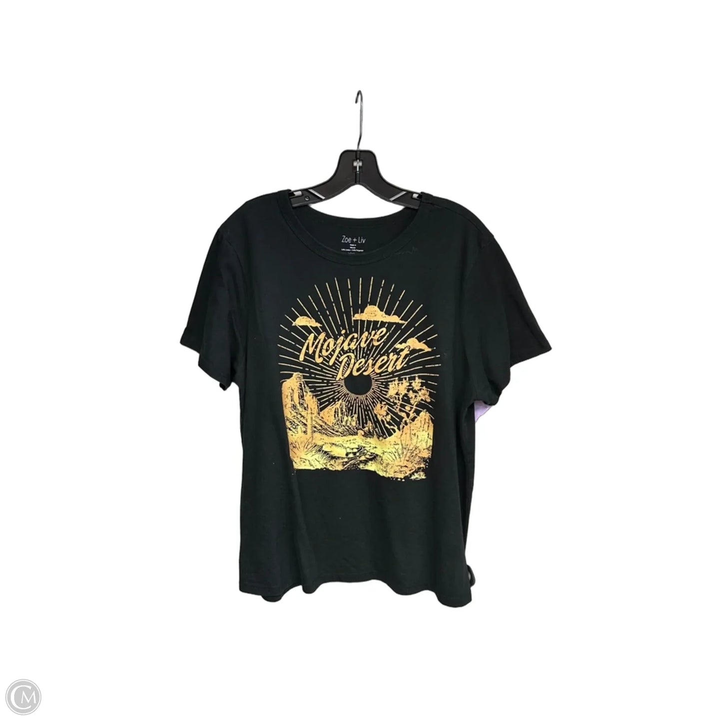 Top Short Sleeve By Zoe And Liv In Black & Orange, Size: Xxl