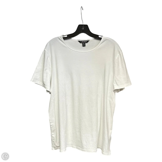 Top Short Sleeve By Lauren By Ralph Lauren In White, Size: 2x