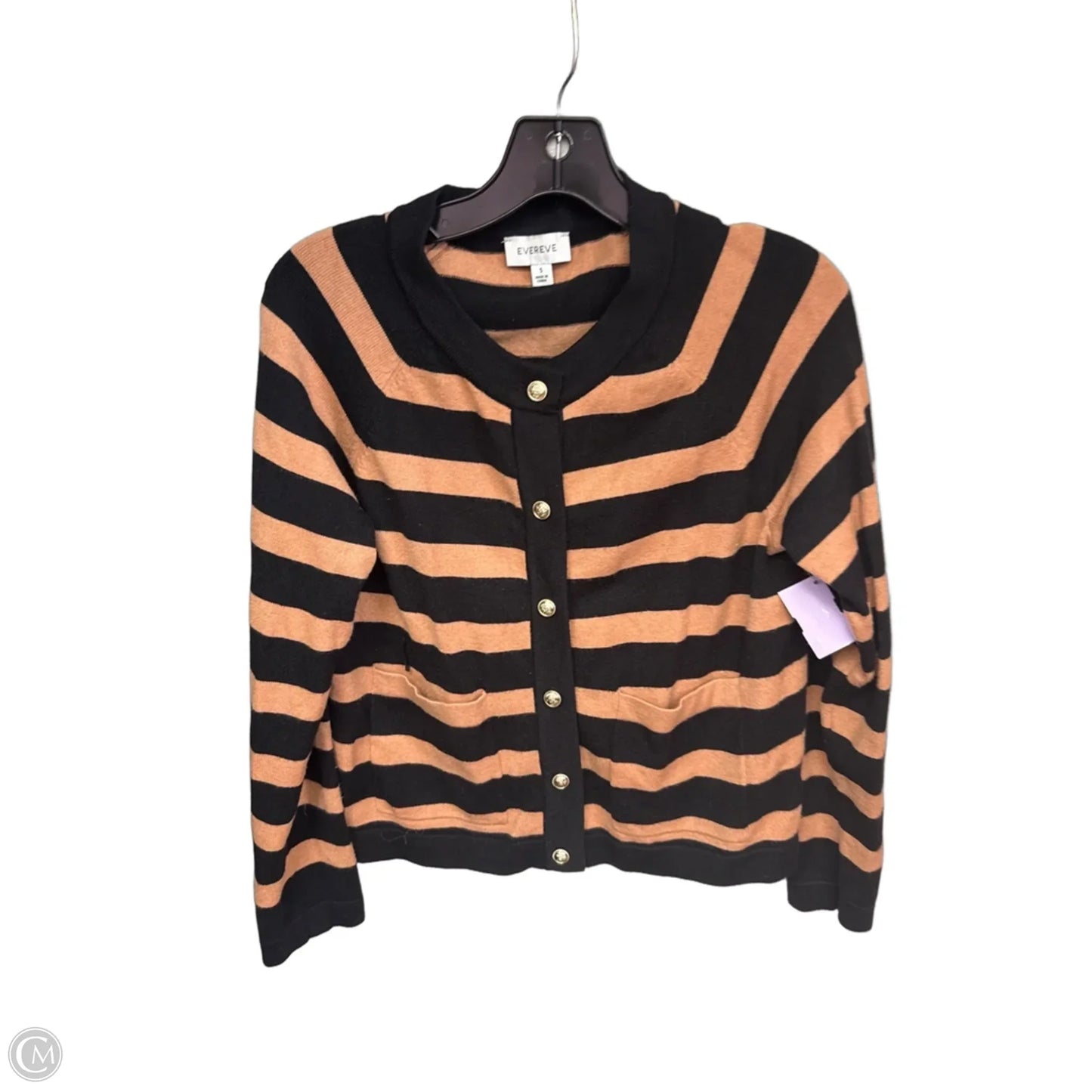 Sweater Cardigan By Evereve In Striped Pattern, Size: S