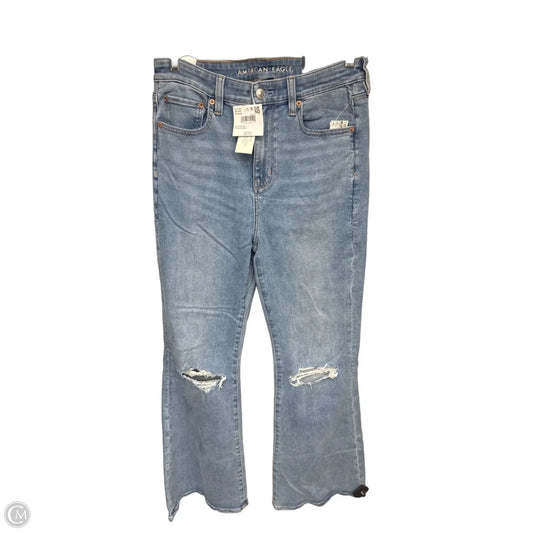 Jeans Flared By American Eagle In Blue Denim, Size: 8