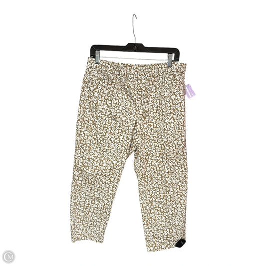 Capris By Lands End In Tan & White, Size: 10p