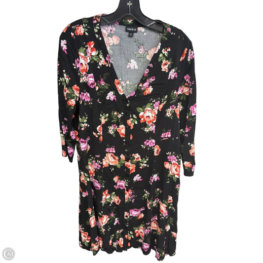 Dress Casual Midi By Torrid In Floral Print, Size: Xl