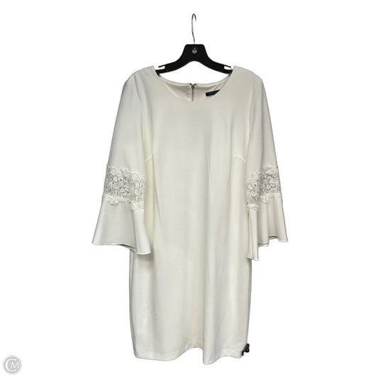 Dress Party Midi By Tommy Hilfiger In White, Size: 14