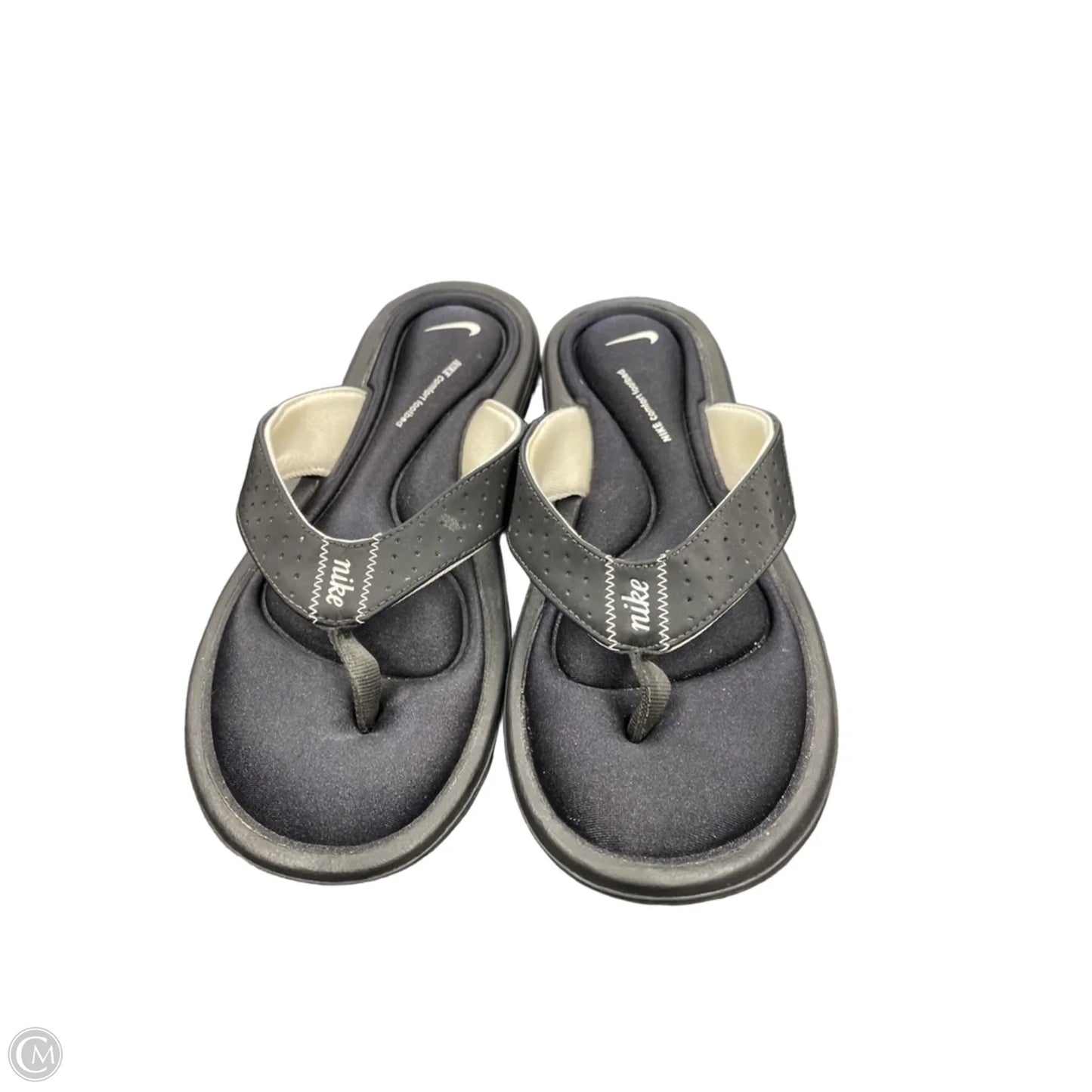 Sandals Flip Flops By Nike In Black, Size: 8