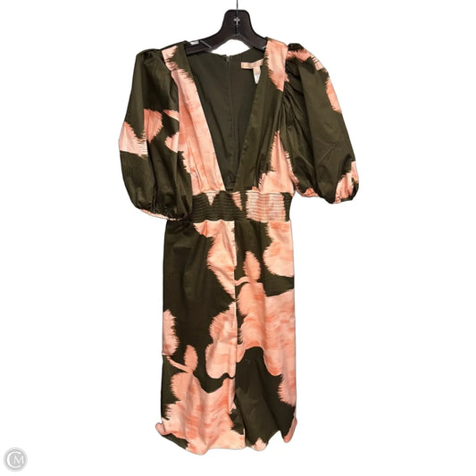 Dress Casual Maxi By Hutch In Green & Pink, Size: L