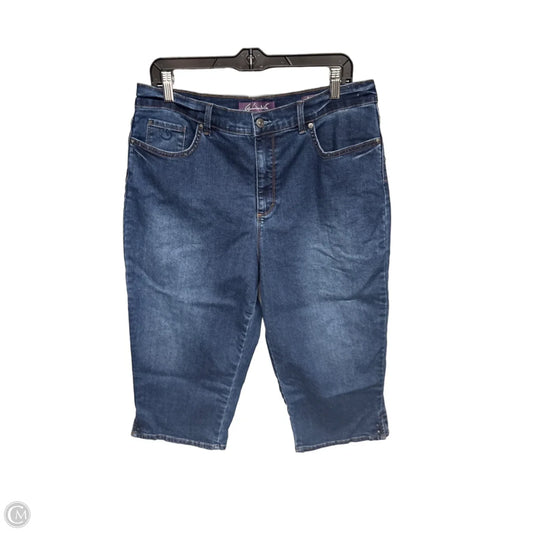 Capris By Gloria Vanderbilt In Blue Denim, Size: 18