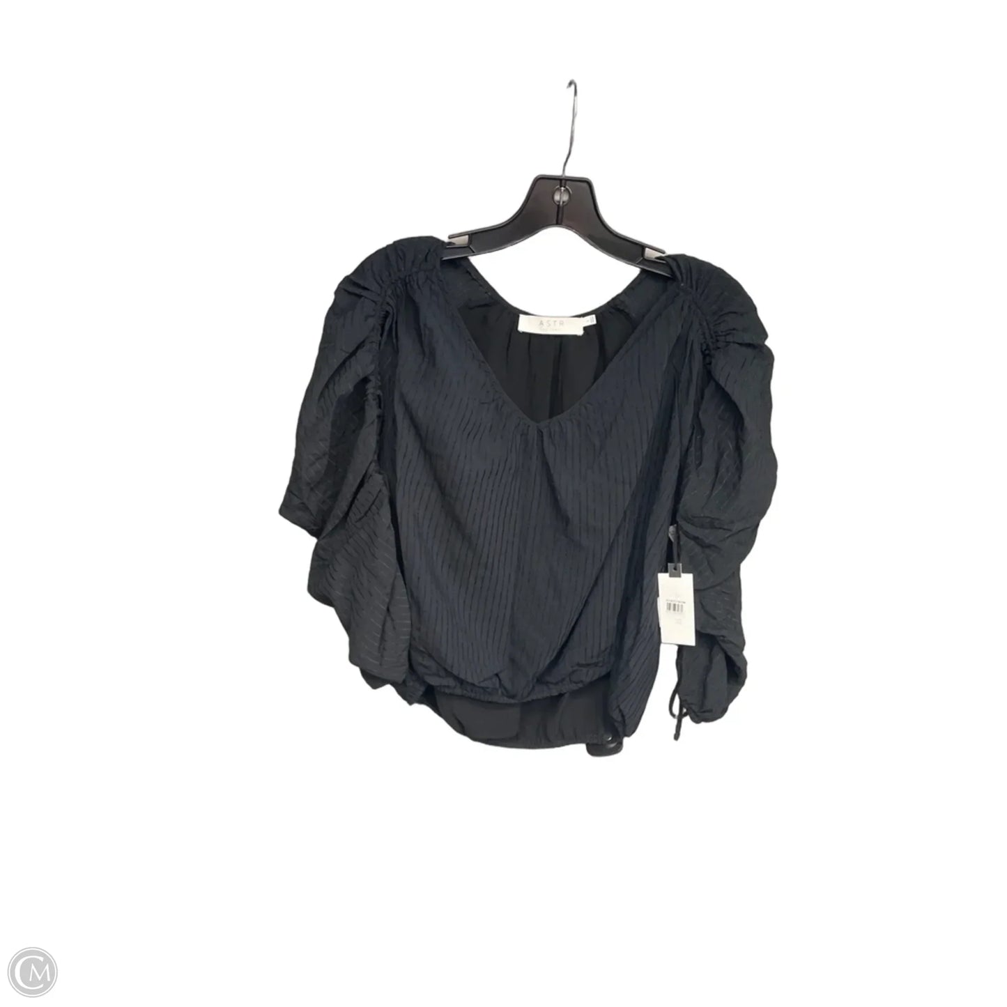 Top 3/4 Sleeve By Astr In Black, Size: L