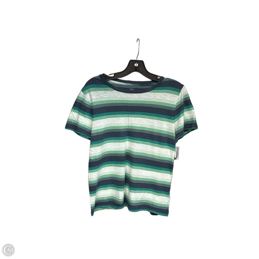 Top Short Sleeve By J. Crew In Striped Pattern, Size: M