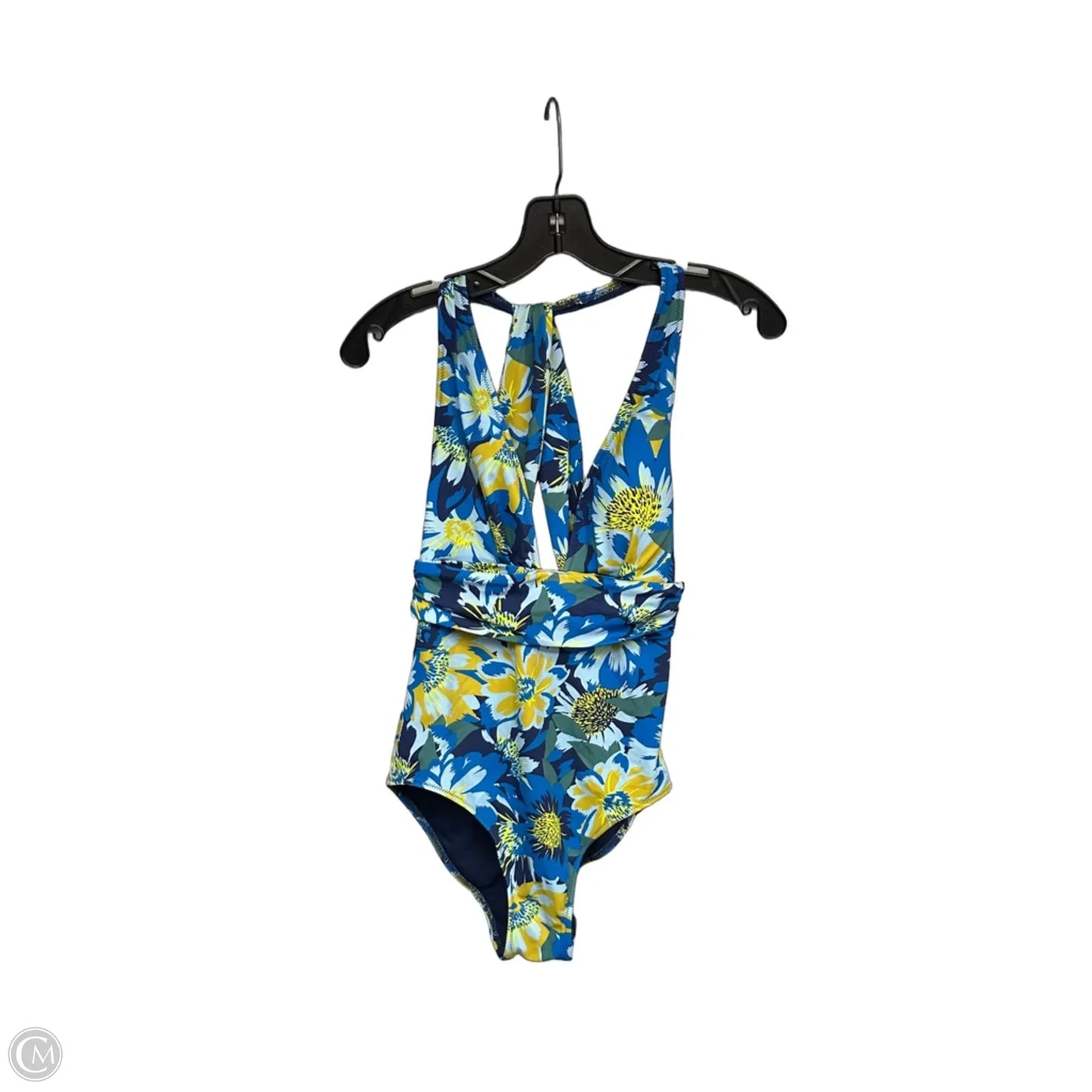 Swimsuit By Clothes Mentor In Blue & Yellow, Size: S