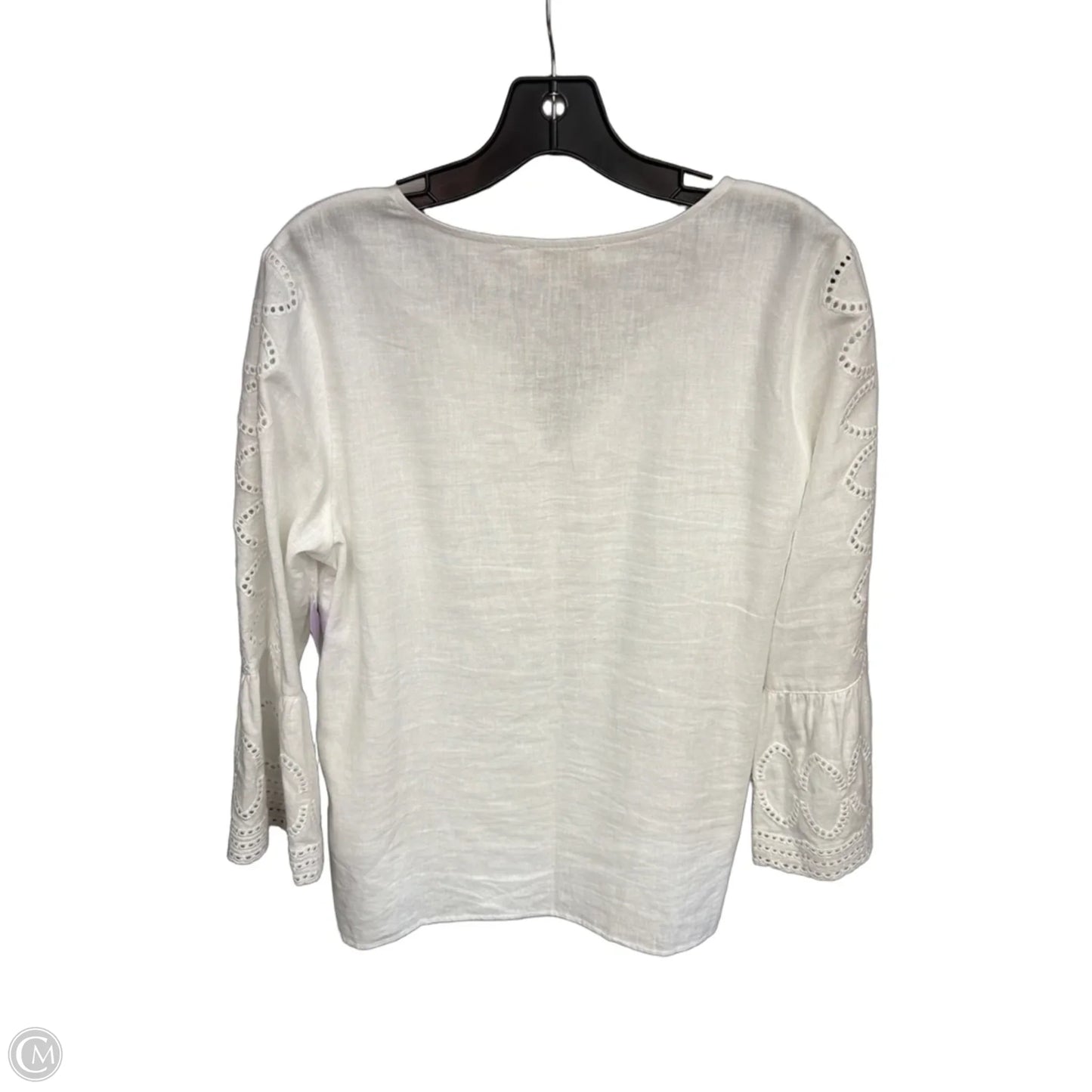 Top Long Sleeve By Cynthia Rowley In White, Size: M