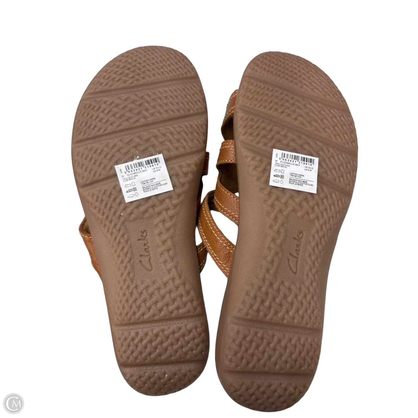 Sandals Flats By Clarks In Brown, Size: 8
