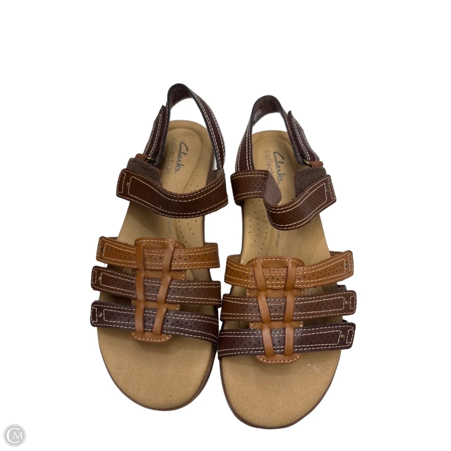Sandals Flats By Clarks In Brown, Size: 8