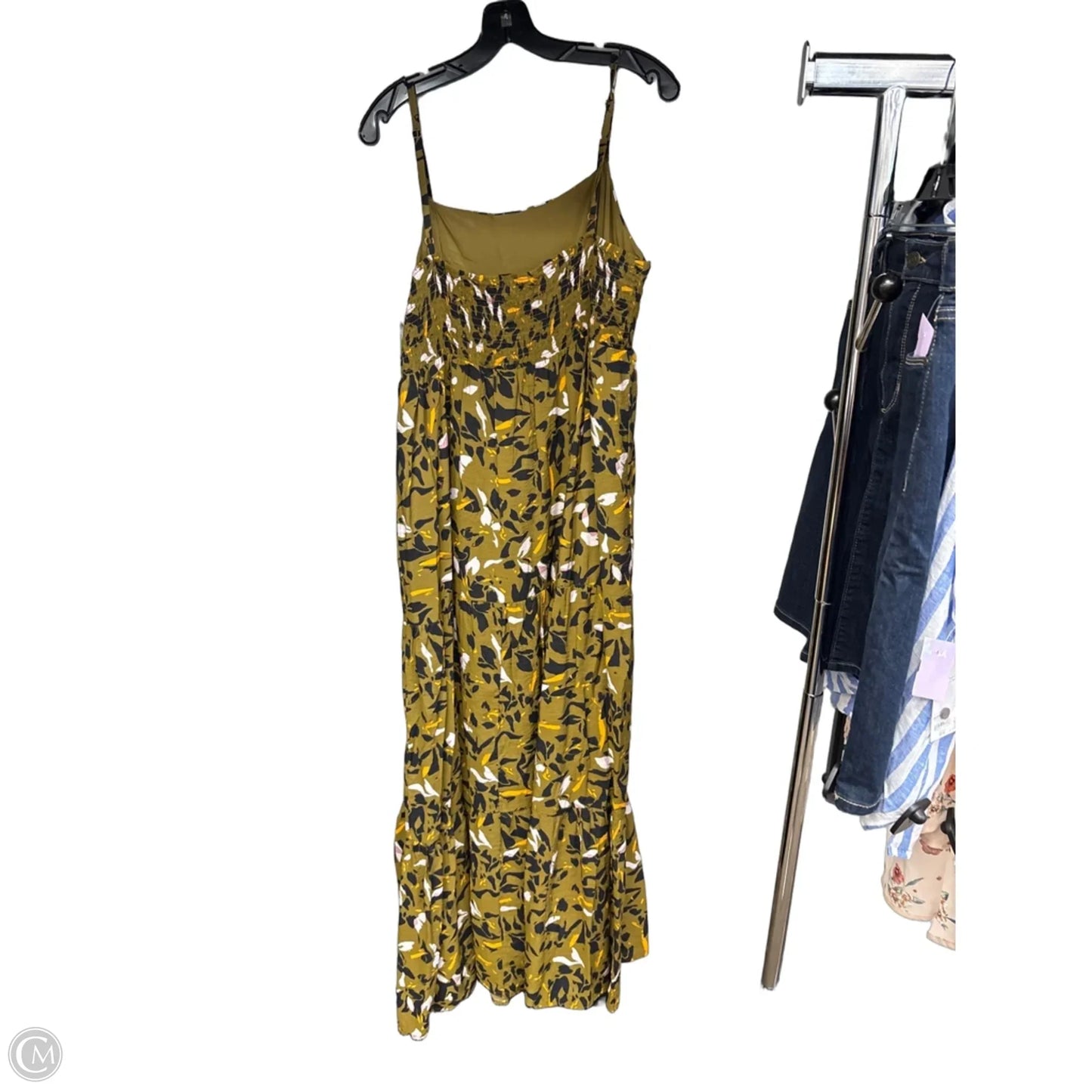 Dress Casual Maxi By Nine West In Green & Orange, Size: Xl