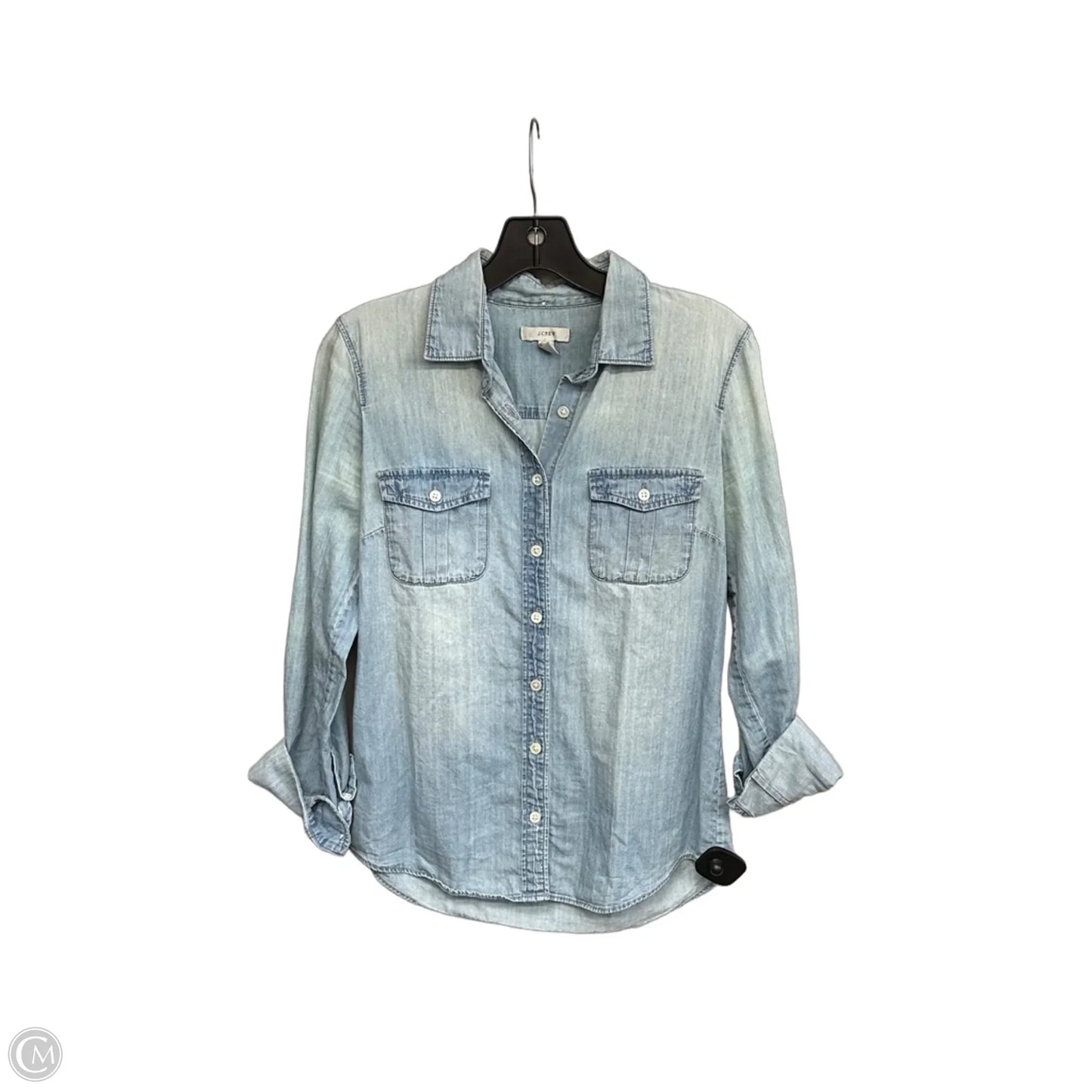 Top Long Sleeve By J. Crew In Blue Denim, Size: 0