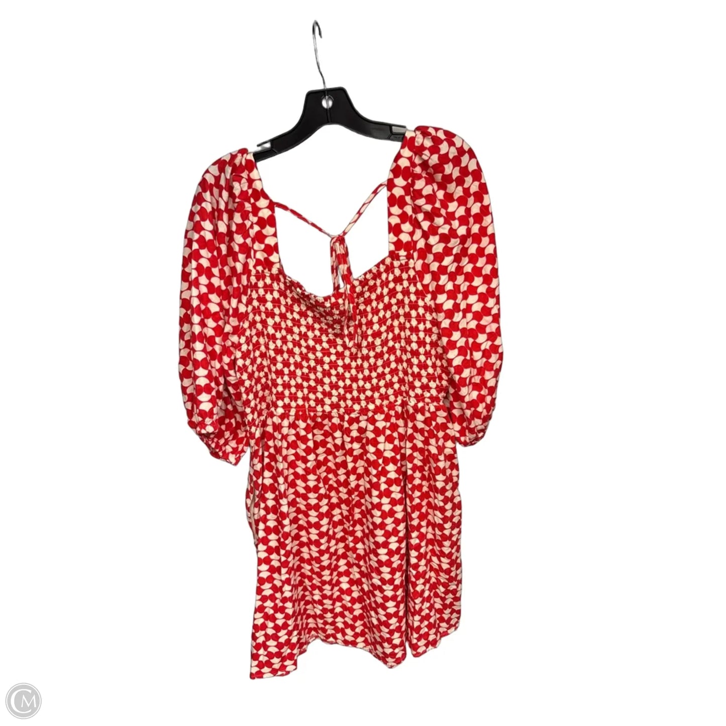 Dress Casual Midi By Ava & Viv In Cream & Red, Size: 2x