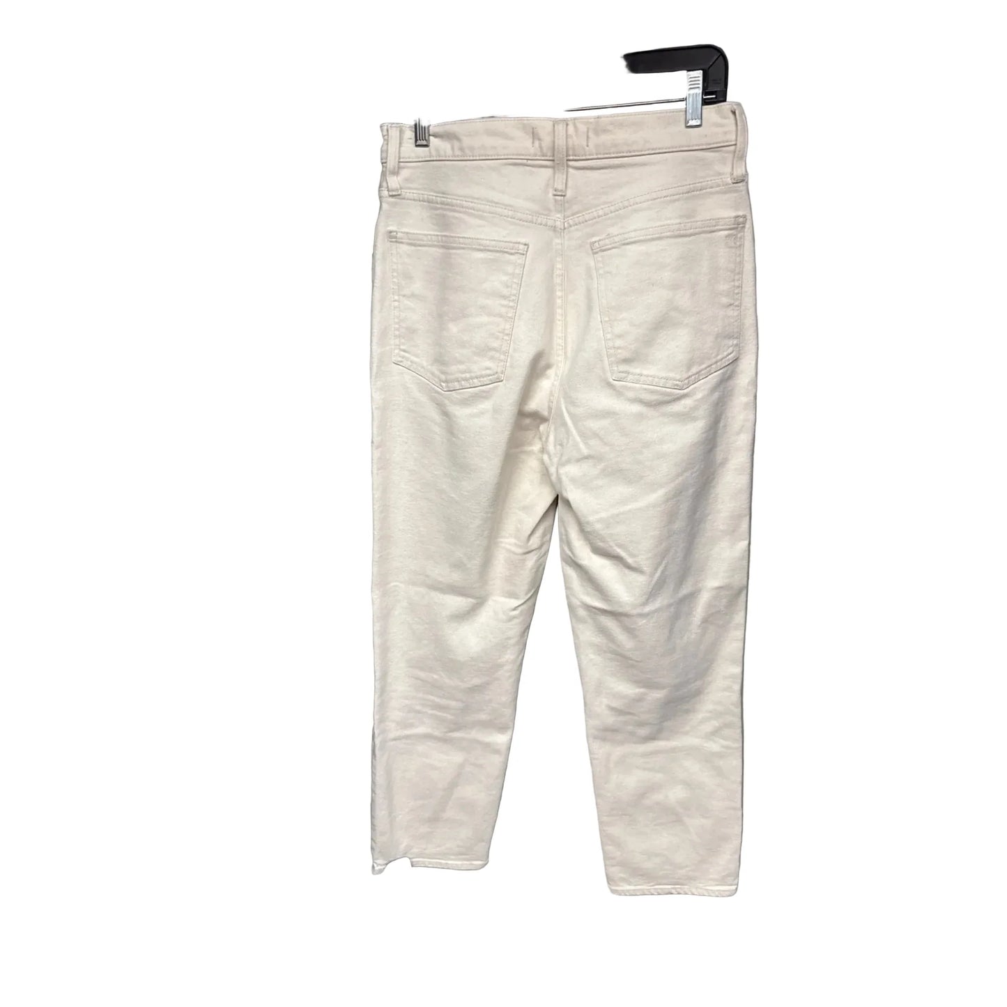 Jeans Straight By Madewell In Cream Denim, Size: S