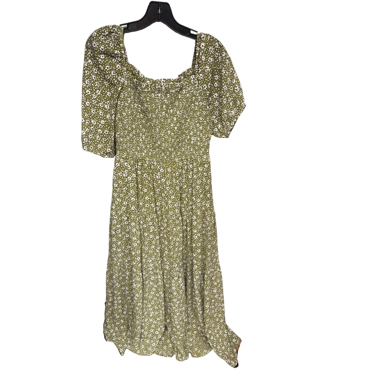 Dress Casual Maxi By Ann Taylor In Green & White, Size: 4
