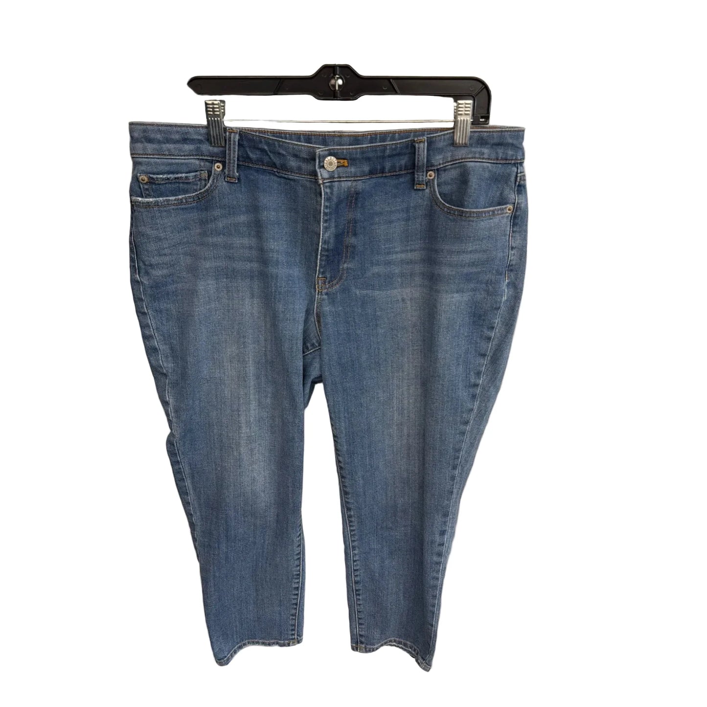 Jeans Cropped By Talbots In Blue Denim, Size: 14p