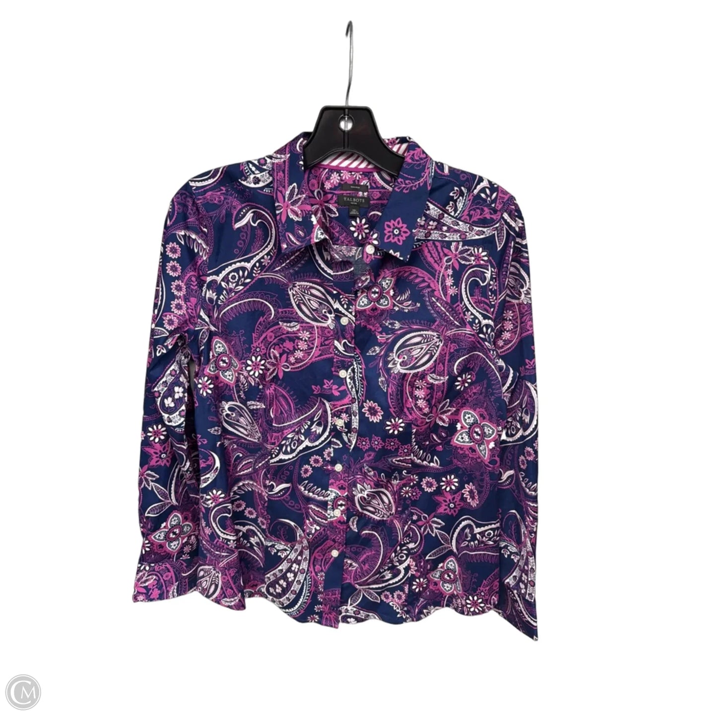 Top Long Sleeve By Talbots In Blue & Purple, Size: 10p