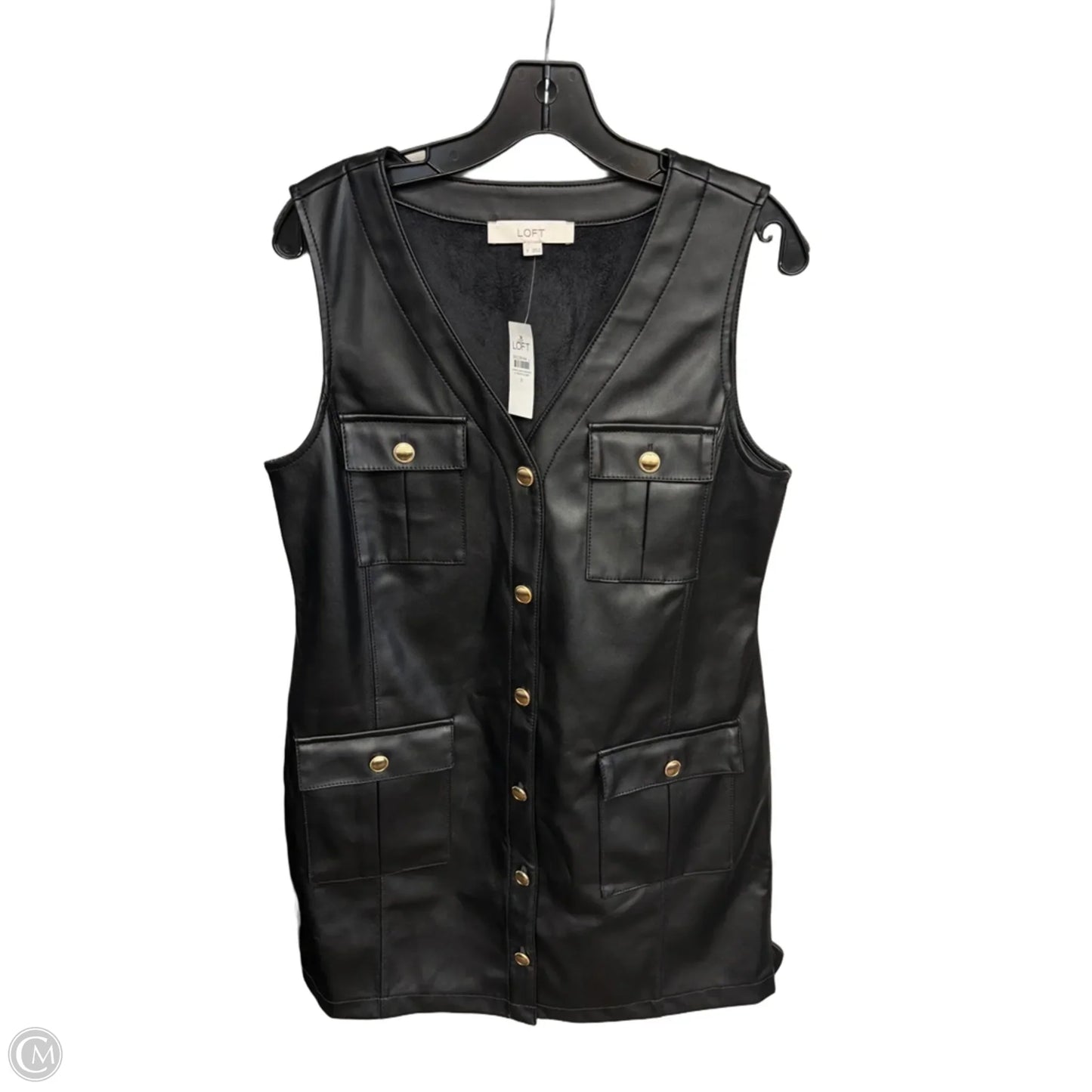 Dress Casual Midi By Loft In Black, Size: 8