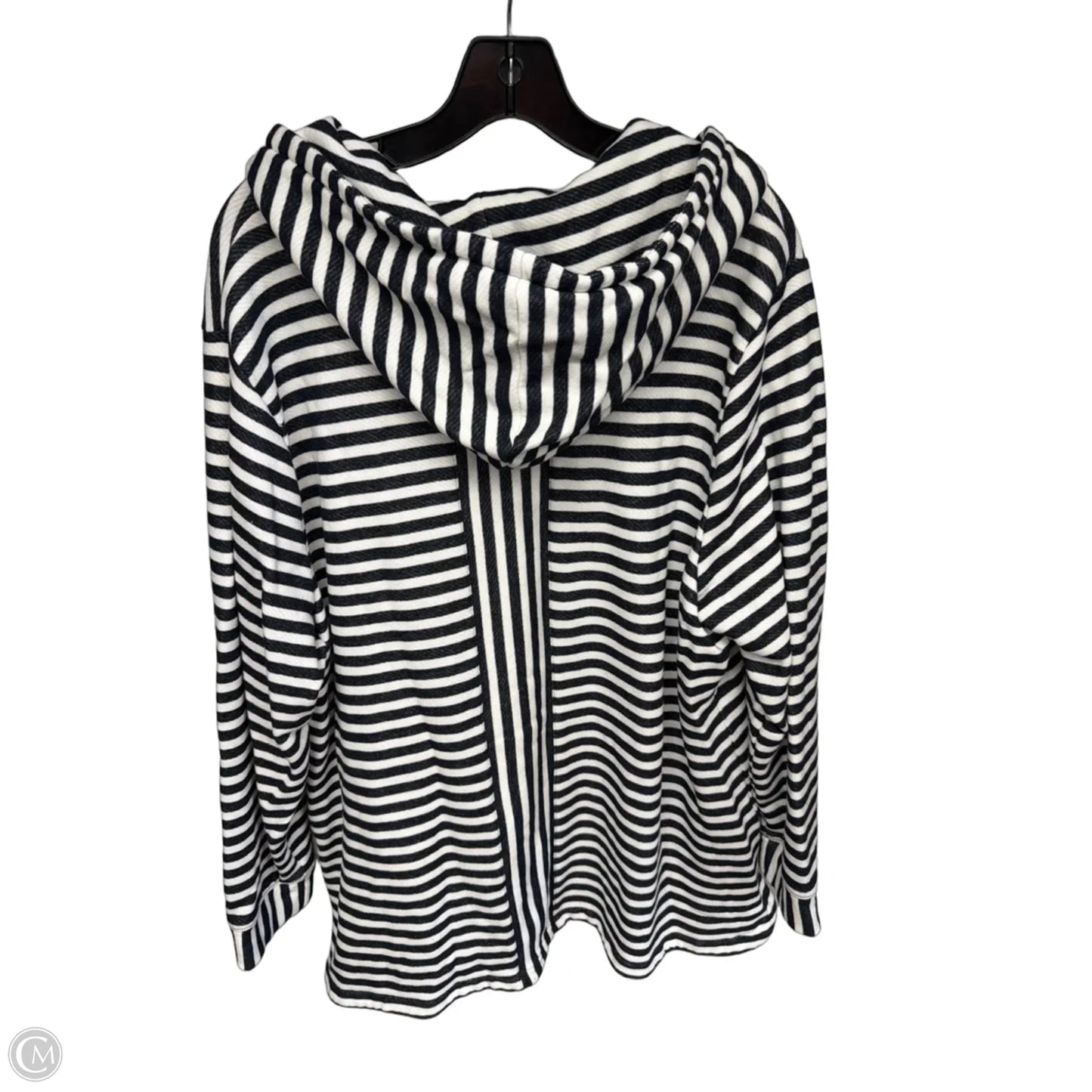 Sweatshirt Hoodie By Talbots In Striped Pattern, Size: 3x